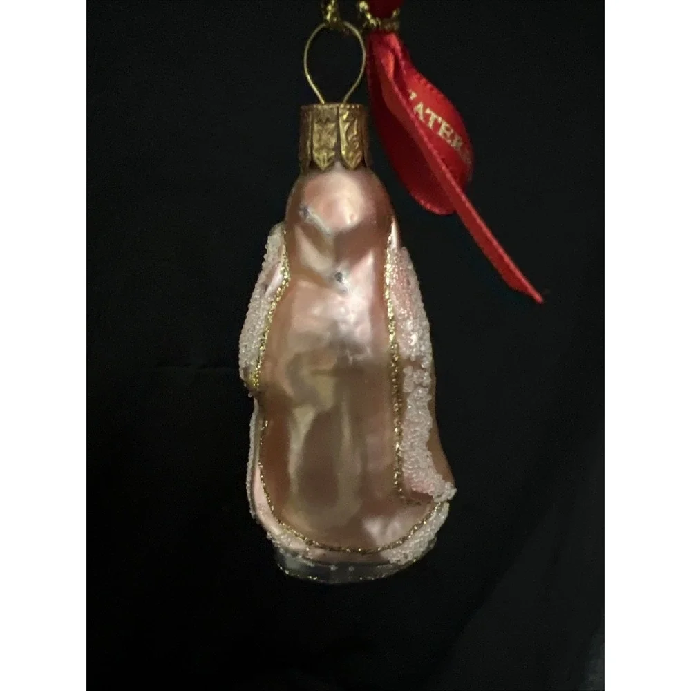 Waterford Crystal Blown Glass Figural Nativity Baby Jesus Mary Joseph  Ornaments